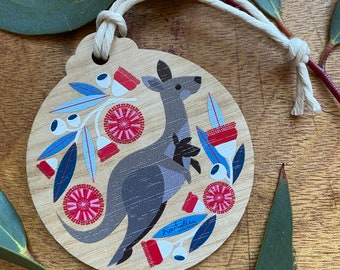 Decoración canguro gris oriental