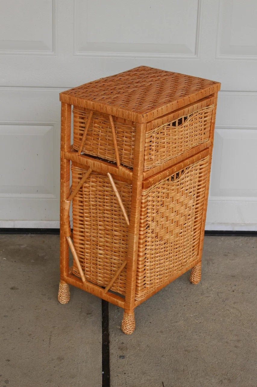 Wicker Drawers Chest of Drawers with Laundry Storage Mid Etsy