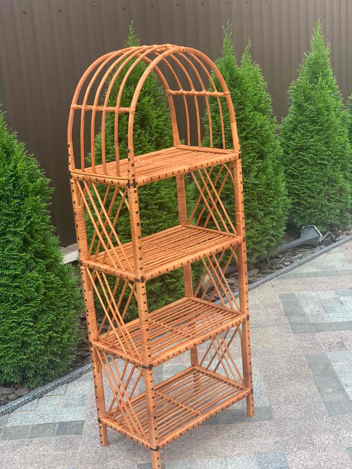 Tiered Plant Stand Wicker Shelf Rattan Plant Stand Vinyl Etsy