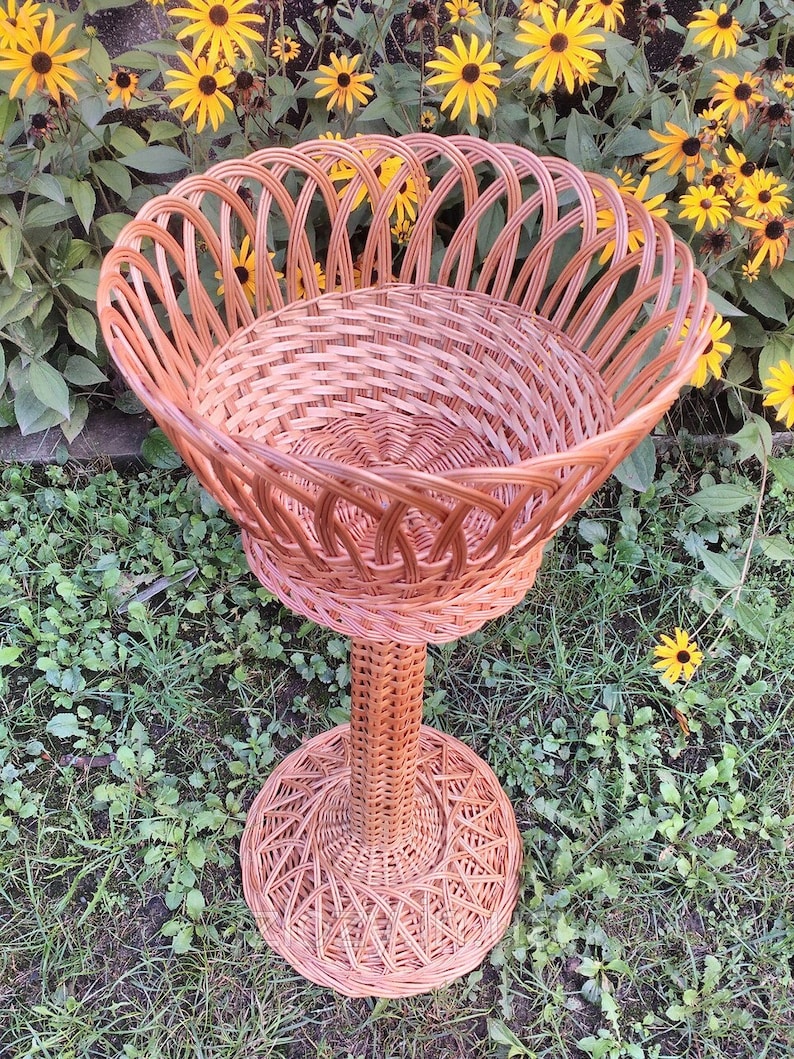 30 Wicker Pot Holder Plant Stand Boho Wicker Flower Etsy
