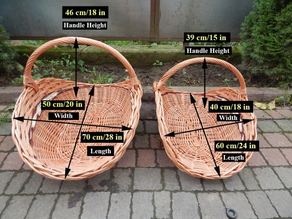 Vierkante kubu rieten mand met handvat, kleine plantenmand, wilgenteen, 30 cm, naturel, veelzijdig gebruik, binnen en buiten, tuinmand, gevlochten mand
