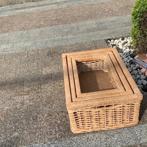 Wicker basket storage