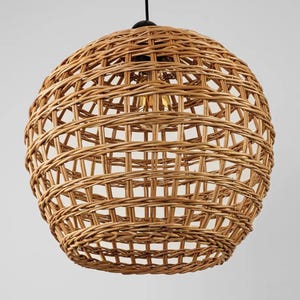 Wicker Pendant Lamp Shade 30/40/50cm, Rattan Pendant Light, Boho Lamp Shades, Kitchen Island Lighting, Ceiling Lamp, Chandelier Lighting