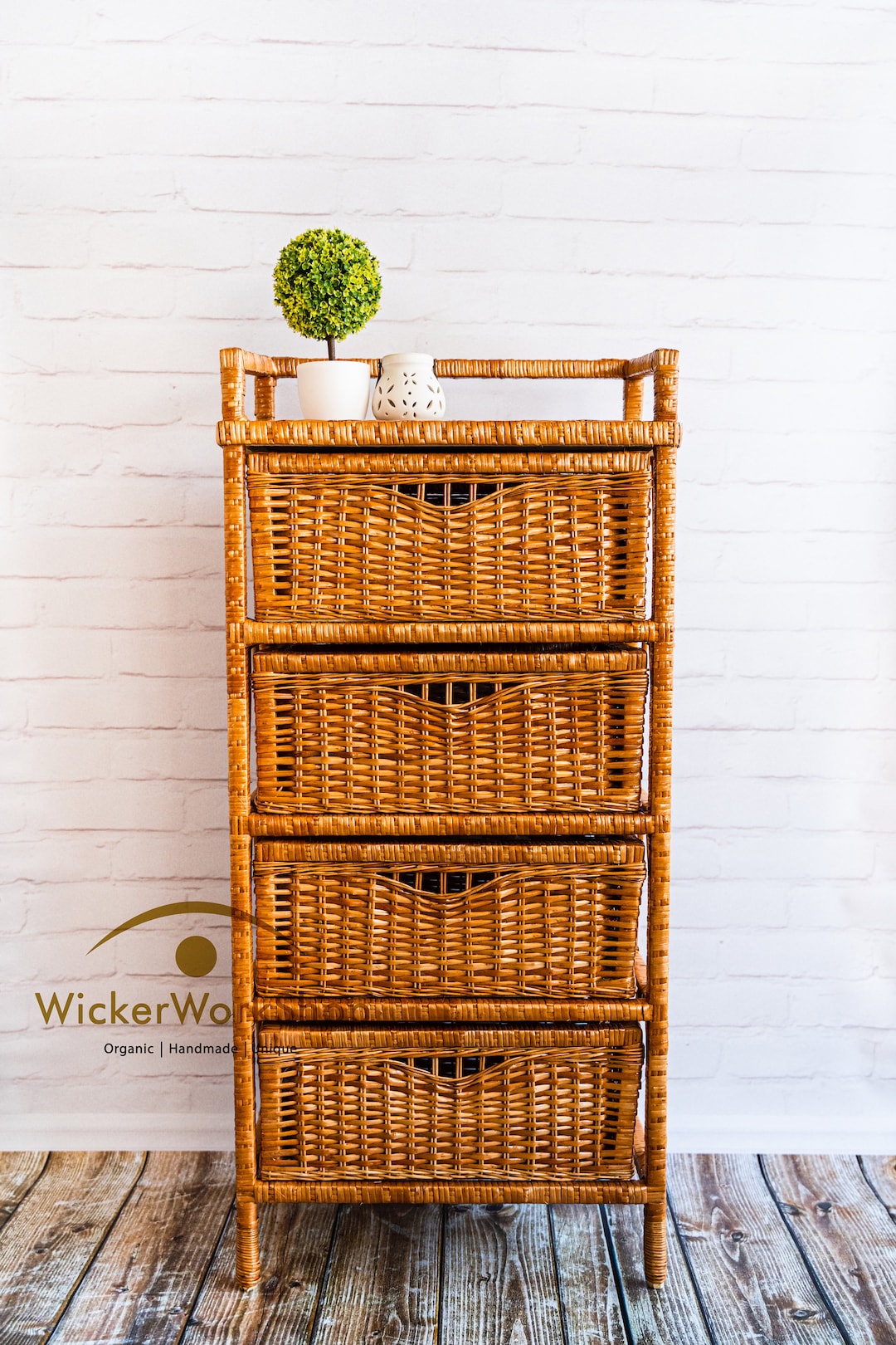 3 drawer cheap wicker dresser