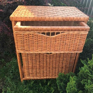 Сhest of Drawers, Wicker Chest of Drawers, 30&quot; Wicker Dresser with 2 Drawers, Wicker Drawers