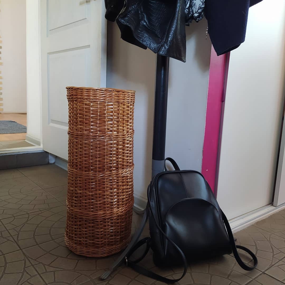 Tall Umbrella Holder for Entryway Wicker Umbrella Holder Etsy