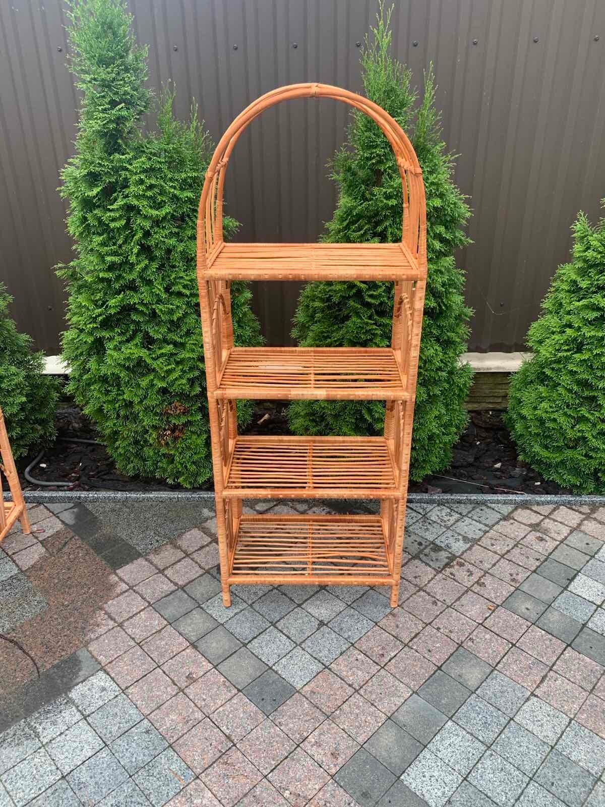 Tiered Plant Stand Wicker Shelf Rattan Plant Stand Vinyl Etsy