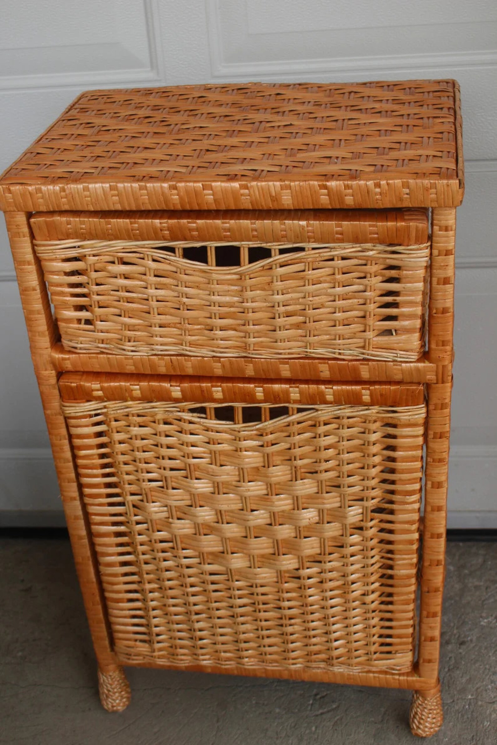 Rattan Dresser 100 Organic Wicker Chest of Drawers with Big Etsy