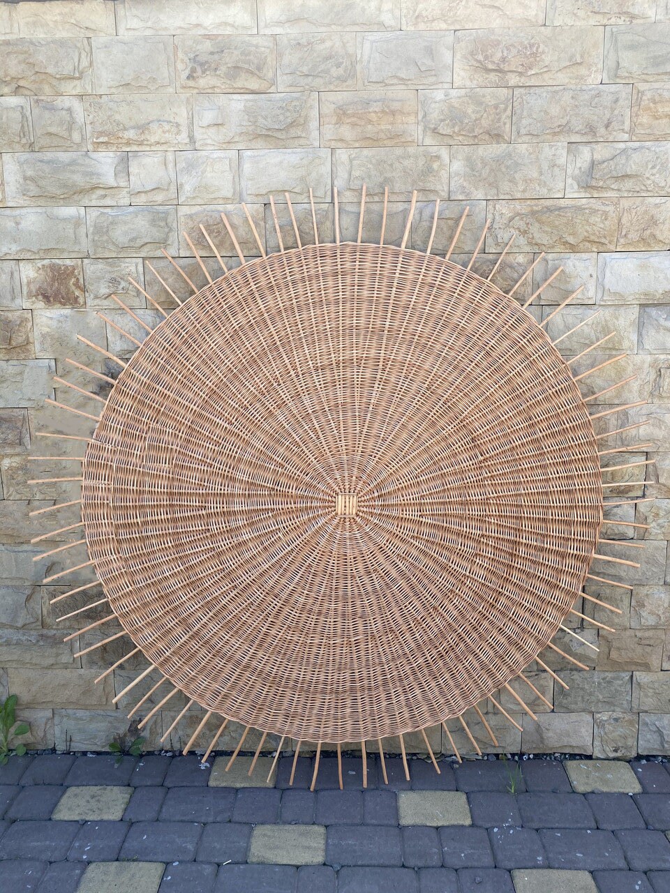 Wicker Wall Decor Hanging 98cm/38.5 in Diameter Wicker Basket Etsy