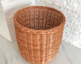 Wicker plant pot indoor, Willow wicker garden decor, Large plant pot indoor, Wcker home decor, Rattan storage basket, Rustic plant pot