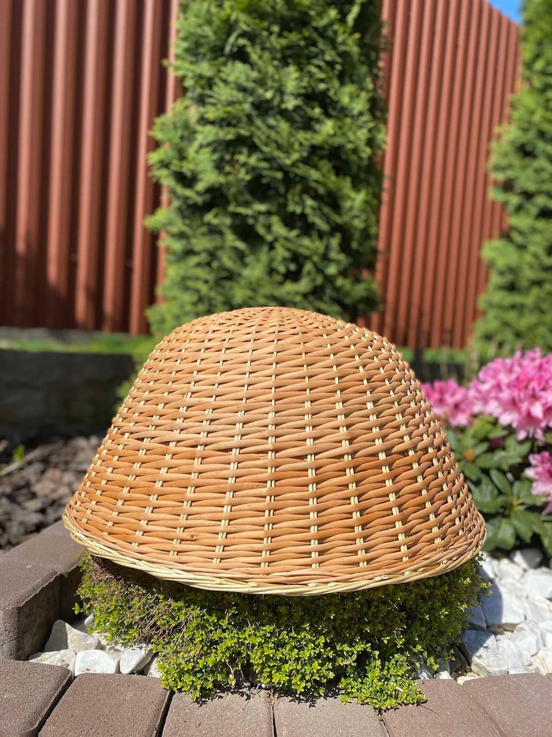 Cone-Shaped Wicker Lampshade 12x24 Inches