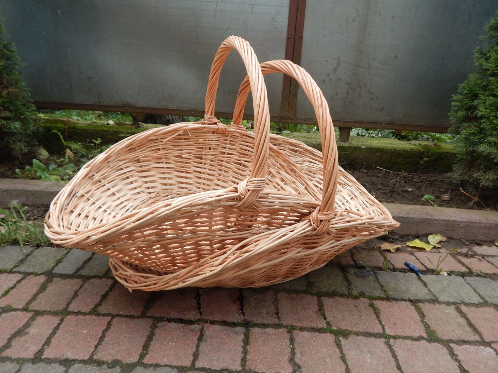 Wicker Large Gathering Basket for Flowers in 2 Sizes Big Etsy