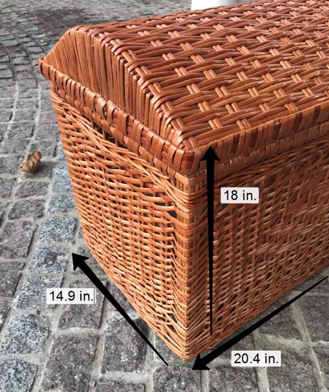 Rectangular Wicker Box with Lid Wicker Trunk Chest Wicker Etsy