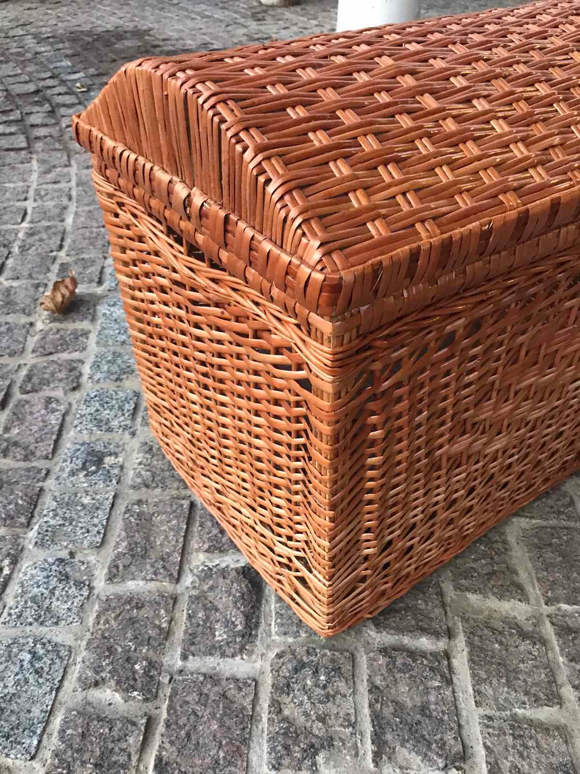 Rectangular Wicker Box with Lid Wicker Trunk Chest Wicker Etsy