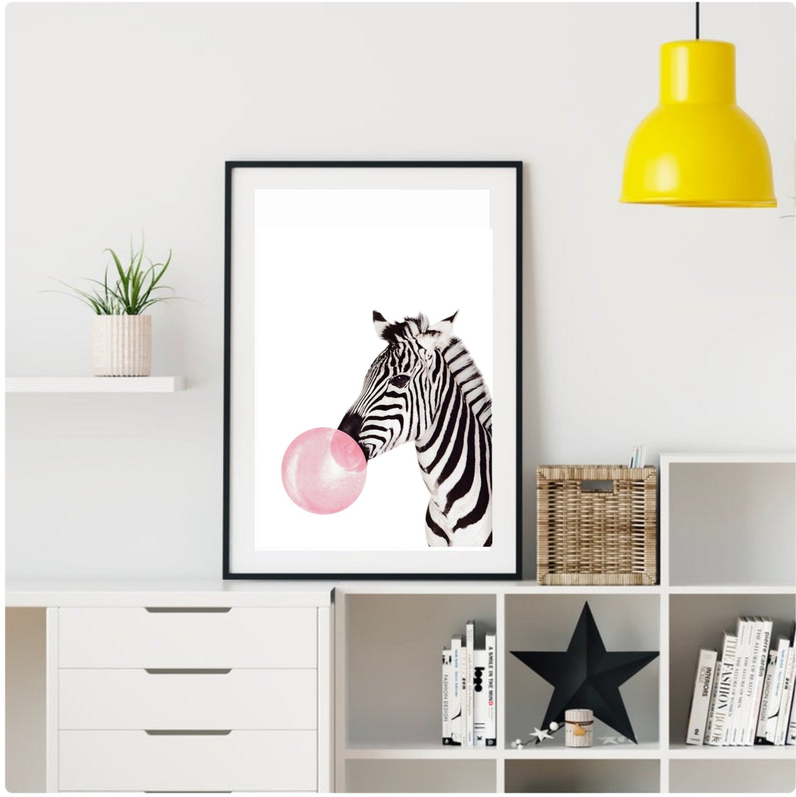 Zebra Bubble Gum print Animal Photos With Bubble Gum Zebra Etsy