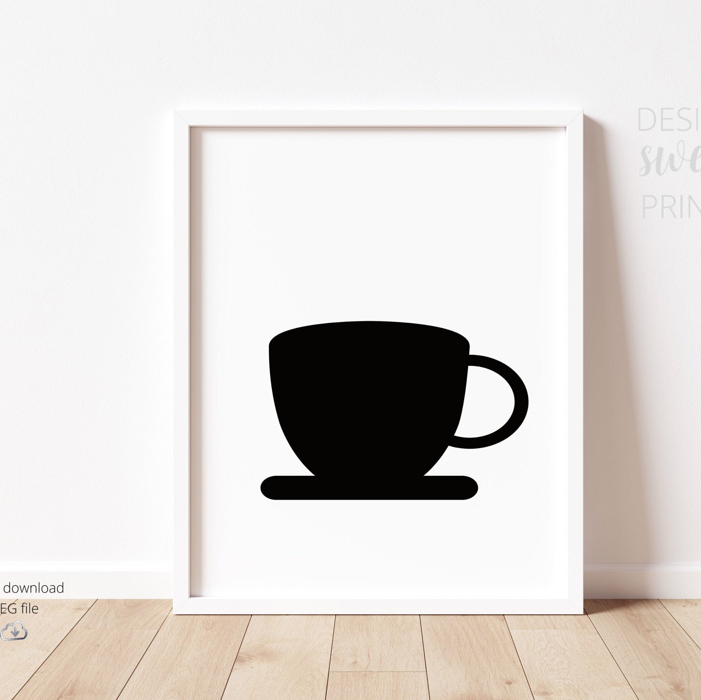 Coffee cup print kitchen print coffee cup gift print Etsy