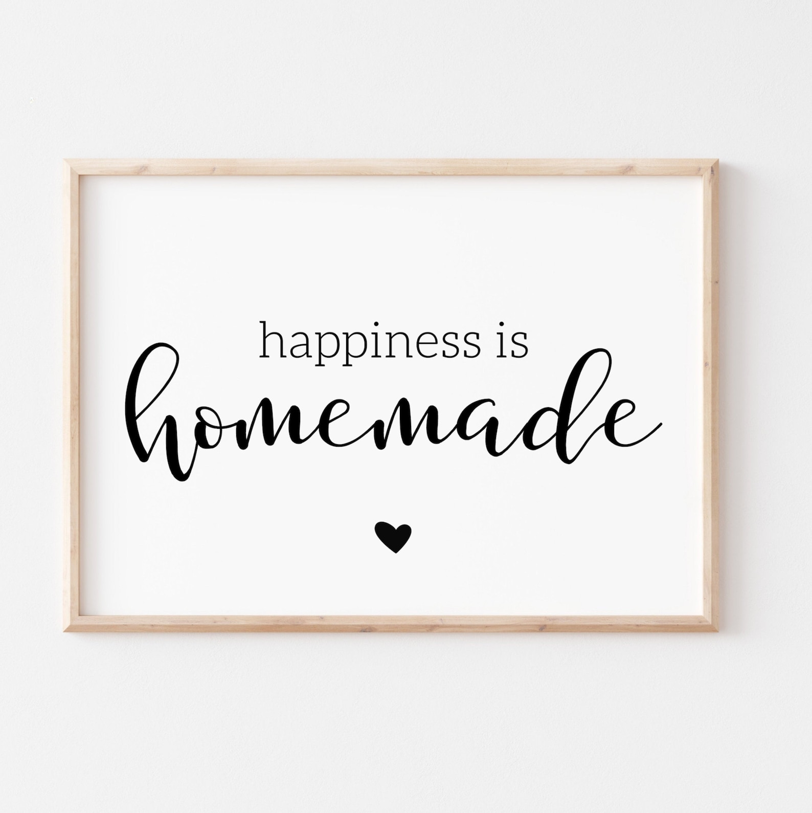 Happiness print Happiness is homemade quote happiness print | Etsy