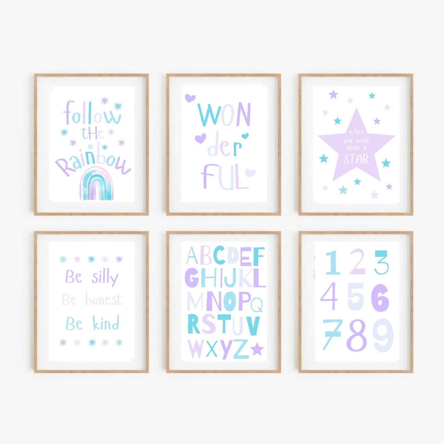 Kids room decor kids prints set of 6 posters playroom wall | Etsy