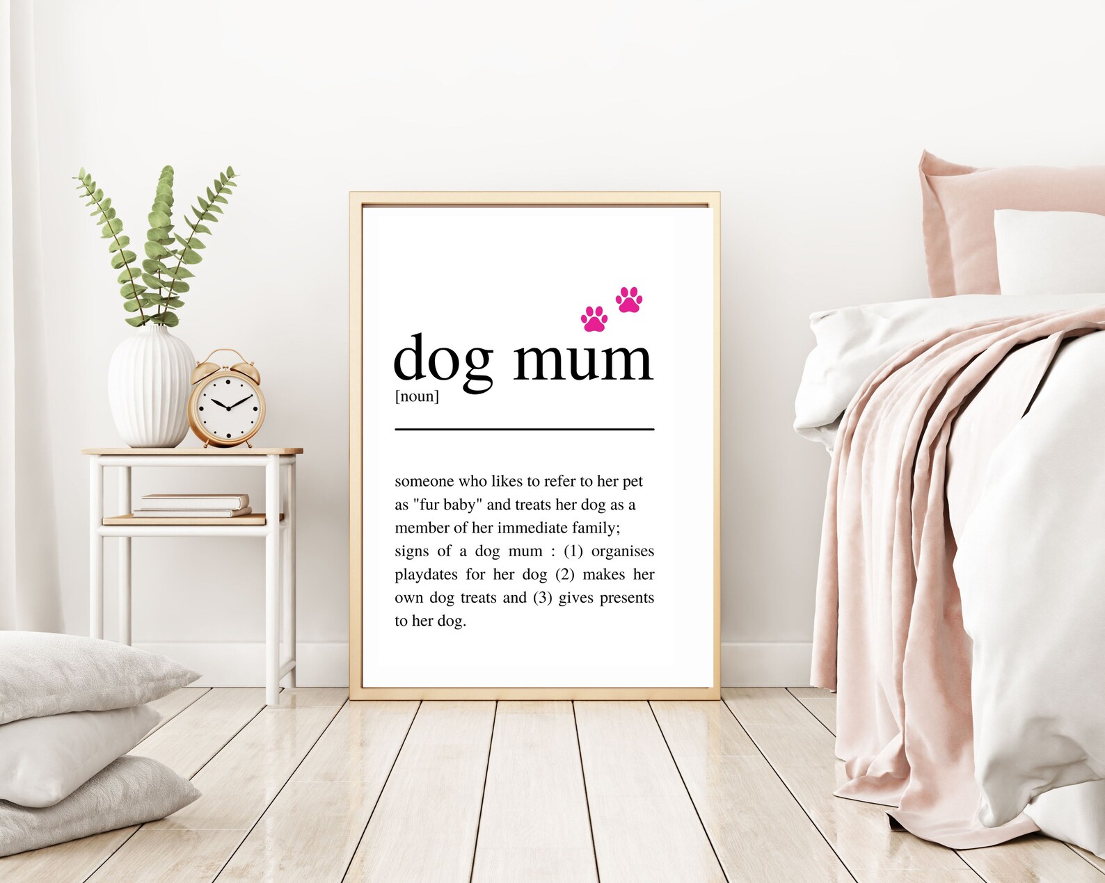 Dog Mum Definition print Printable Wall Art Dog Print Dog Etsy