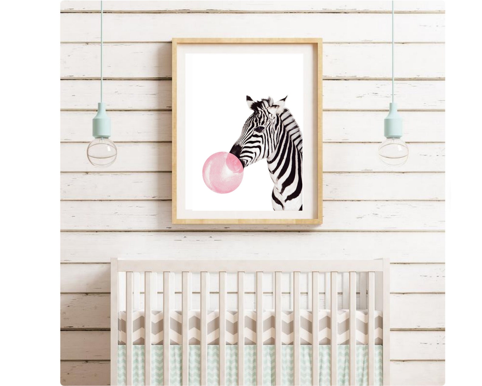 Zebra Bubble Gum print Animal Photos With Bubble Gum Zebra Etsy