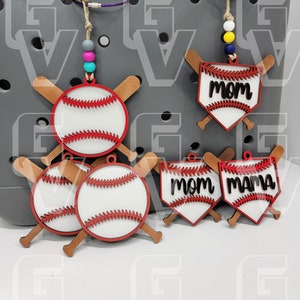 Baseball Bag Tag--Sports Bag Tag--Bag Charms