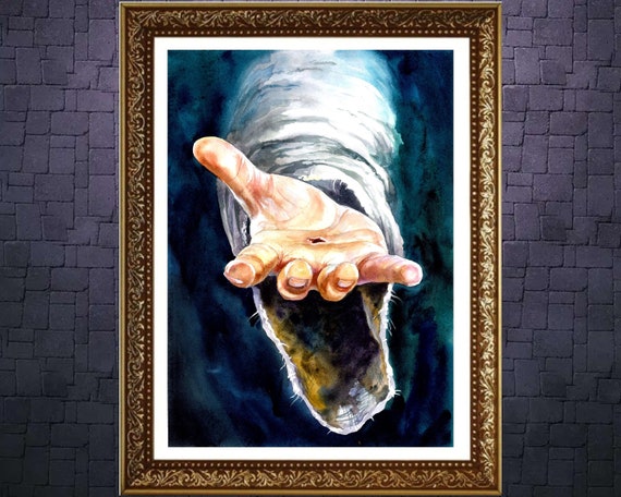 Jesus Hand Painting ORIGINAL Watercolor LDS Art Following the | Etsy