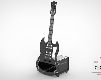 Gitaar Vuurkorf Dxf, Outdoor Vuurkorf, Achtertuin Vuurplaats, Muziekliefhebber Cadeau, Vaderdag Cadeau, Buitenmeubilair, Achtertuin Decor, Grill Dxf