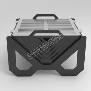 Fogata Dxf, Fogata cortada con plasma, Dxf para barbacoa, Archivos Dxf para barbacoa, Fogata para parrilla, Para CNC, Plegable, Plasma, Láser, Portátil, SVG para acampar