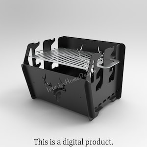 Mover Grill Fire Pit, Collapsible Fire Pit BBQ Barbecue Dxf files for plasma, Grill Fire Pit,Foldable and Portable,Dxf,Svg, For Camping