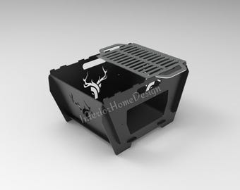 Deer Fire Pit Dxf, Dxf-bestanden voor plasma, Fire Pit Portable, Barbecue Fire Pit, Svg-bestanden voor Plasma, Inklapbare Fire Pit, Opvouwbare Fire Pit.