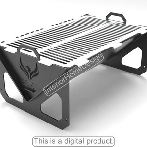 File Dxf per braciere di base, braciere portatile, braciere fai da te, Dxf per barbecue al plasma, braciere per griglia, Dxf per CNC, braciere pieghevole, file tagliato al laser