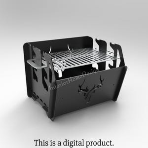 Mover Grill Feuerstelle, zusammenklappbare Feuerstelle BBQ Grill Dxf Dateien für Grill Feuerstelle, Faltbar und Tragbar, Dxf,Svg, Für Camping