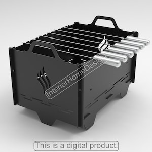 File Dxf Fire Pit, Fire Pit portatile, Pozzo del fuoco fai da te, file Dxf BBQ per plasma, Grill Fire Pit, Dxf per Cnc, Pozzo del fuoco pieghevole, File di taglio laser