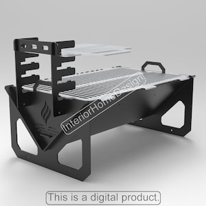 Fogata plegable para barbacoa, archivos DXF para plasma, parrilla para fogata, CNC, plegable, plasma, láser, portátil, DXF, SVG, para acampar