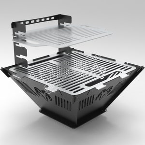 File Dxf Fire Pit, Fire Pit Portable, Pozzo del fuoco fai-da-te, File Dxf per barbecue per plasma, Grill Fire Pit, Dxf per CNC, Pozzo del fuoco pieghevole, File di taglio laser