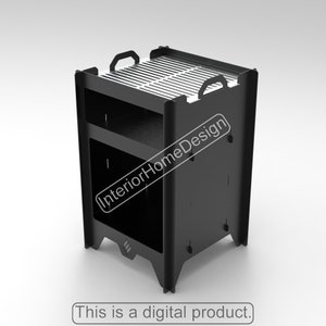 Rauchfeuerstelle Dxf ,Dxf Dateien für Plasma,Mangal BBQ Barbecue Dxf Dateien, Grill Feuerstelle, Faltbar, Plasma Cut, Tragbar, Klappbare Feuerstelle