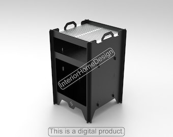 Fogata de humo Dxf, Archivos Dxf para plasma, Mangal Barbacoa Barbacoa Dxf archivos, Parrilla Fogata, Plegable, Corte de plasma, Portátil, Fogata plegable