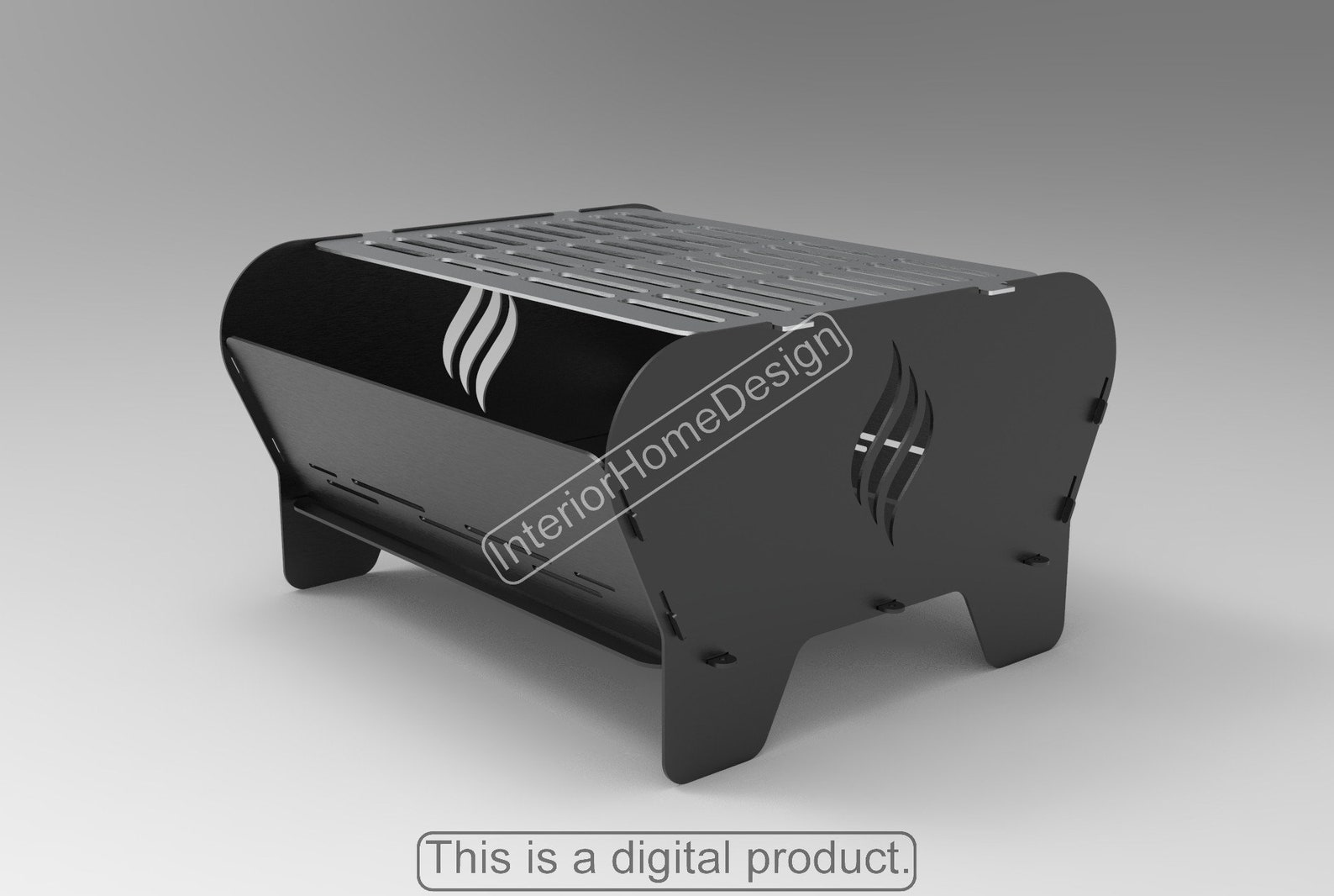 Fire Pit Dxf Filesfire Pit Portablediy Fire Pit BBQ Dxf Etsy