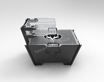 Plasmagesneden vuurplaats, doe-het-zelf vuurplaats, BBQ-barbecue dxf, grillvuurplaats, mangal, doe-het-zelf DXF-bestand, opvouwbaar, plasma, laser, draagbaar, dxf, svg, voor op de camping