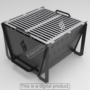 Feuerstelle Dxf, tragbare Feuerstelle,Diy-Feuerstelle, BBQ-Dxf-Dateien fürPlasma, Grill-Feuerstelle, Dxf für Cnc, faltbare Feuerstelle,Laser-Schnitt-Datei