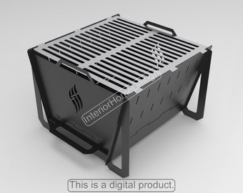 Fire Pit Dxf, Portable Fire Pit,Diy Fire Pit, BBQ Dxf files for plasma, Grill Fire Pit, Dxf For Cnc ,Foldable Fire Pit, Laser Cut File