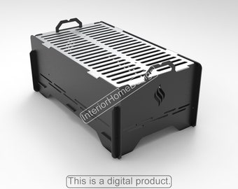 Feuerstelle Dxf Dateien,Feuerstelle Portable,Diy Feuerstelle, GRILL Dxf Dateien für Plasma, Grill Feuerstelle, Dxf Für Cnc, Faltbare Feuerstelle, Laser Cut Datei