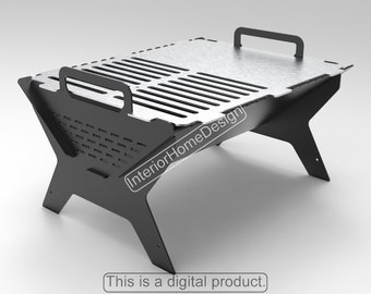 Feuerstelle Dxf Dateien,Feuerstelle Portable,Diy Feuerstelle, GRILL Dxf Dateien für Plasma, Grill Feuerstelle, Dxf Für Cnc, Faltbare Feuerstelle, Laser Cut Datei