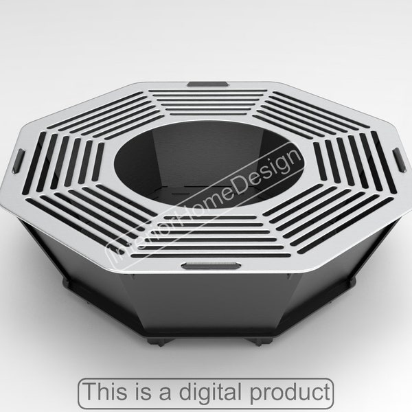 Octagon Fire Pit File ,Bbq Barbecue Dxf Dateien für Plasma, Grill Feuerstelle,Cnc,Foldable,Plasma Cut Fire Pit,Laser,Portable,Dxf,Svg,Camping