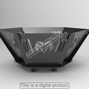 Foso de fuego hexagonal Dxf, Archivos Dxf para plasma, Foso de fuego portátil, Foso de fuego para barbacoa, Archivos SVG para plasma, Foso de fuego plegable, Foso de fuego plegable.