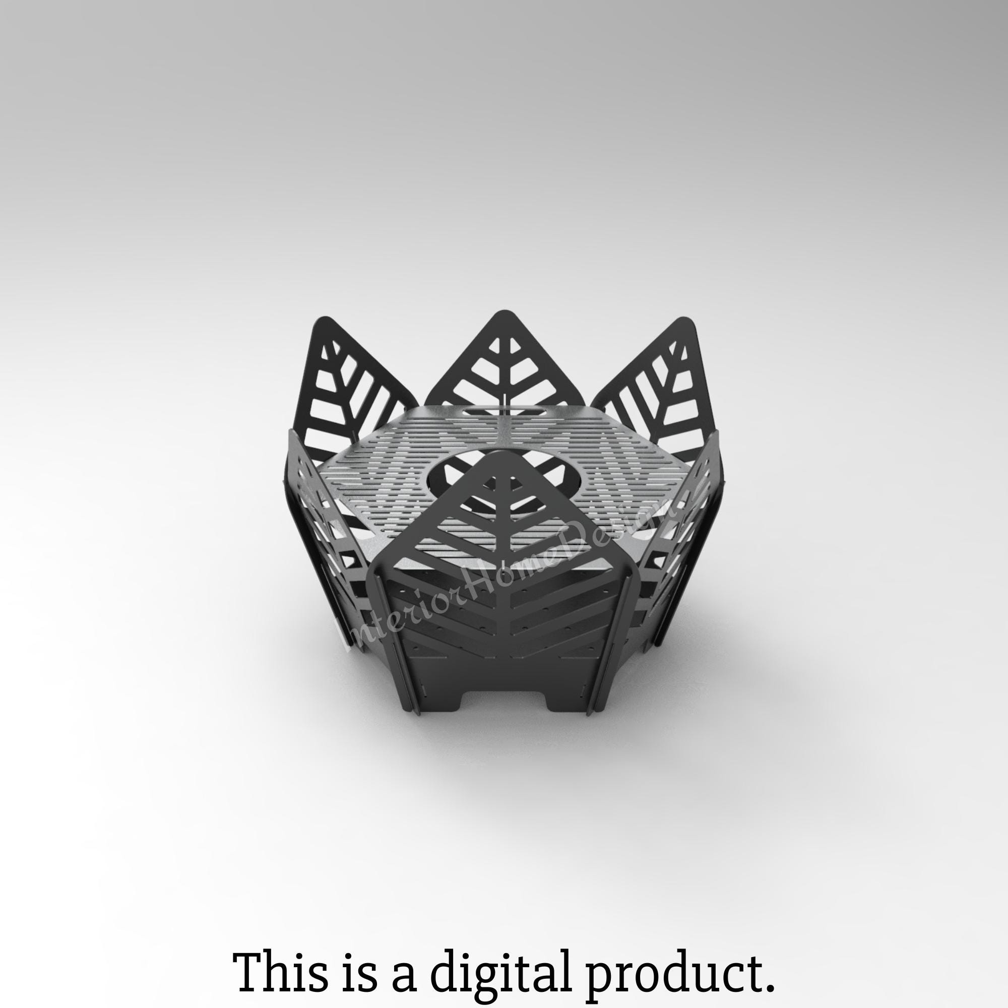 Leaf Hexagon Fire Pit Dxf, Plasma Cut Files,Fire Pit Portable,Barbecue Fire Pit,Svg Files for Plasma,Collapsiple Fire Pit, Foldable Fire Pit