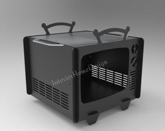 Tv vuurplaats, vuurkorf opvouwbare barbecue barbecue dxf-bestanden voor plasma, grill vuurplaats, cnc, opvouwbaar, plasma, laser, draagbaar, dxf, svg, voor kamperen
