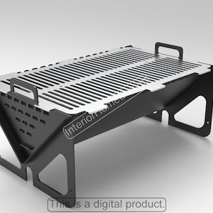 Braciere portatile, braciere pieghevole, file Dxf per barbecue al plasma, braciere per griglia, per CNC, pieghevole, plasma, laser, braciere Dxf, campeggio