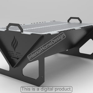 Fire Pit Dxf File, Fire Pit pieghevole BBQ Barbecue Dxf file per plasma, Grill Fire Pit, pieghevole, plasma, portatile, Svg, Campeggio, Dxf per cnc