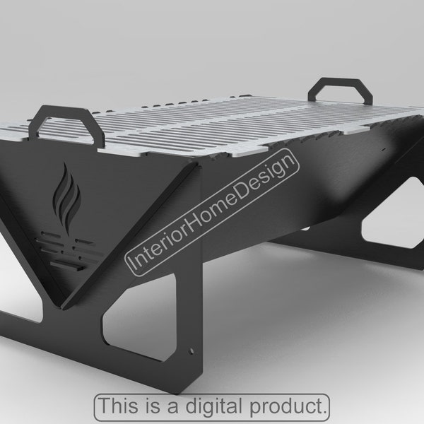 Fire Pit pliki DXF, Fire Pit Portable, Diy Fire Pit, BBQ pliki DXF do plazmy, grill Fire Pit, DXF dla Cnc, składany Fire Pit, laserowo wycinany plik